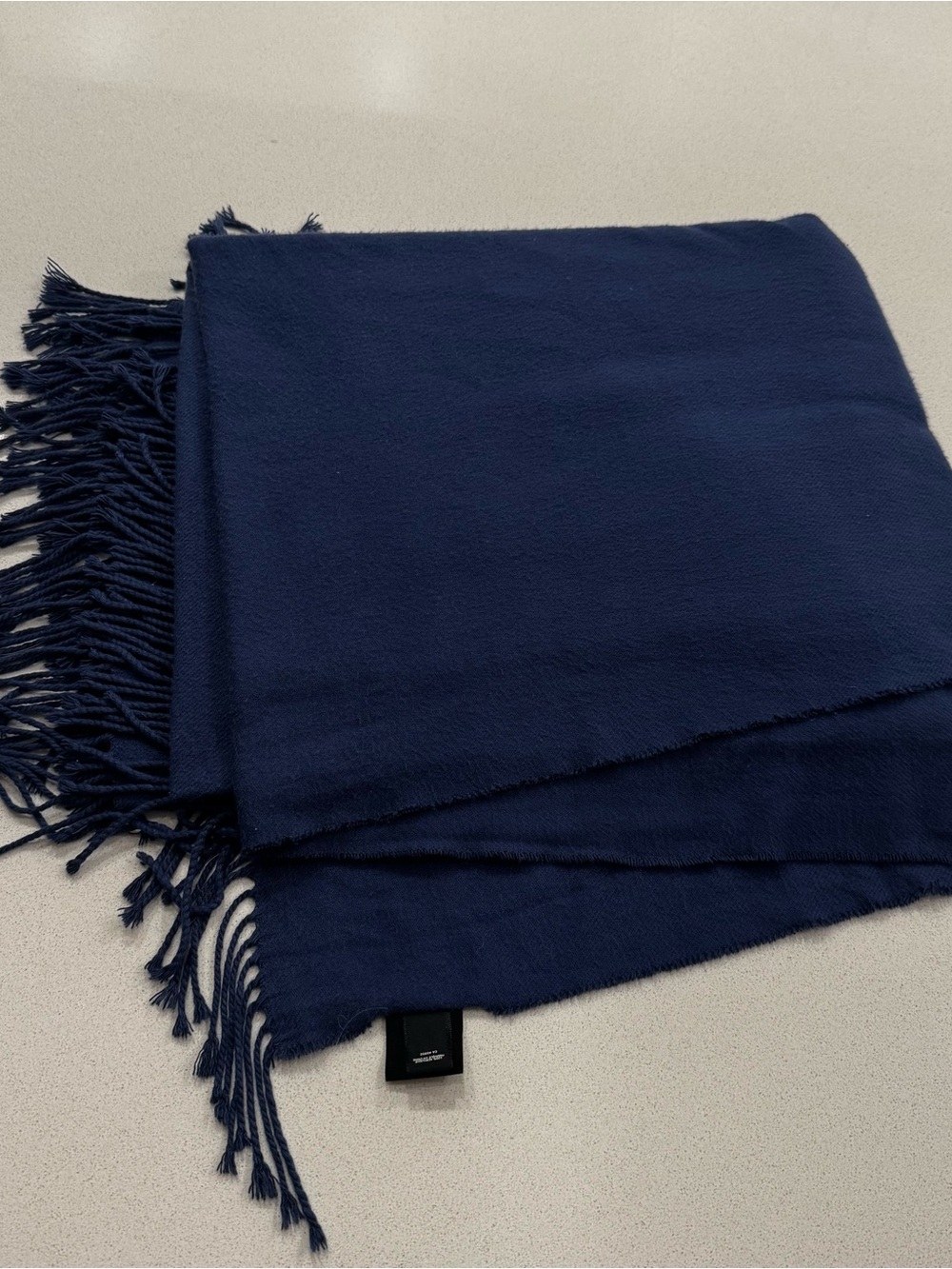 Indigo Navy Blue Tassel Throw Blanket – 53" x 60"